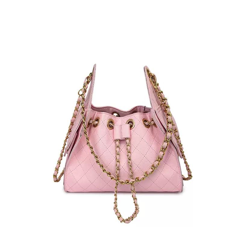 Quilted Luxury Bucket Bag – Signature Chain Edition