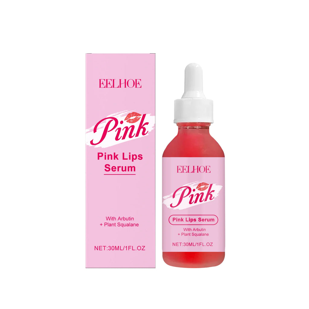 Pink Lips Serum Moisturizing Lip Brightening for Dark Lips Removal Smooth Lip Exfoliator Dead Skin Remover Lip Plumping Serum