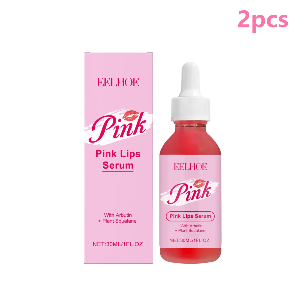 Pink Lips Serum Moisturizing Lip Brightening for Dark Lips Removal Smooth Lip Exfoliator Dead Skin Remover Lip Plumping Serum
