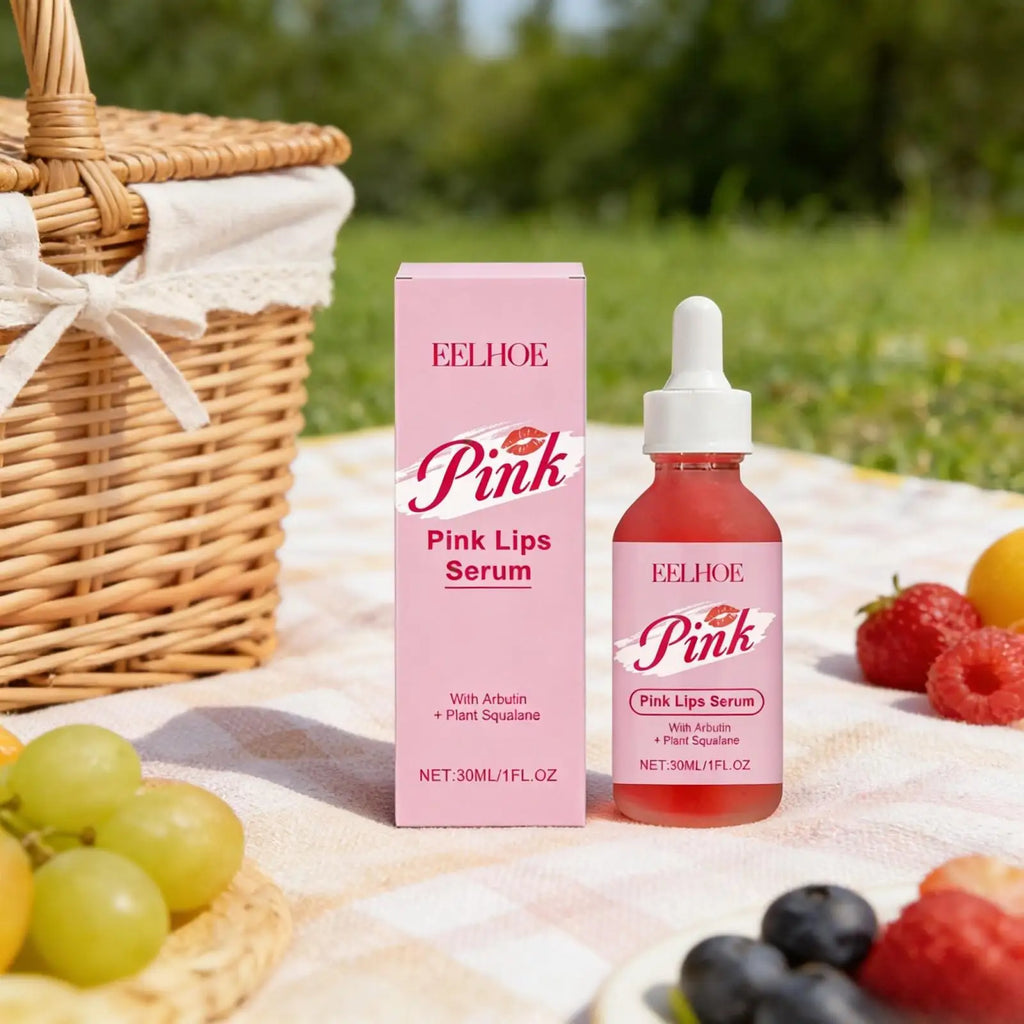 Pink Lips Serum Moisturizing Lip Brightening for Dark Lips Removal Smooth Lip Exfoliator Dead Skin Remover Lip Plumping Serum