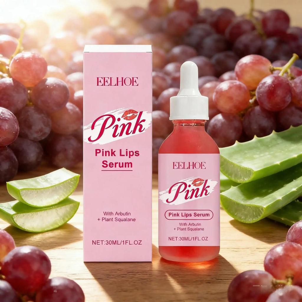 Pink Lips Serum Moisturizing Lip Brightening for Dark Lips Removal Smooth Lip Exfoliator Dead Skin Remover Lip Plumping Serum